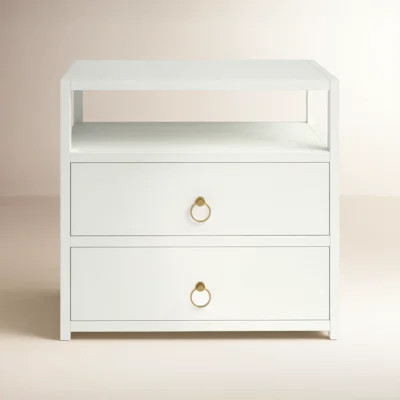 Elin 2-Drawer Acacia Nightstand | Wayfair North America