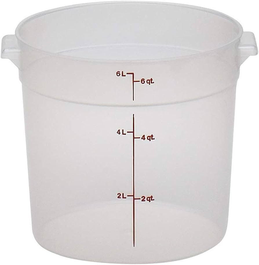Cambro RFS6PP190 6 Qt Round Container Wirh RFSC6PP190 Translucent Lid | Amazon (US)