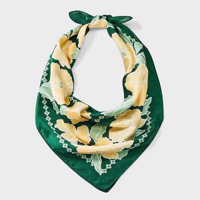 Floral Printed Scarf - A New Day™ Green | Target
