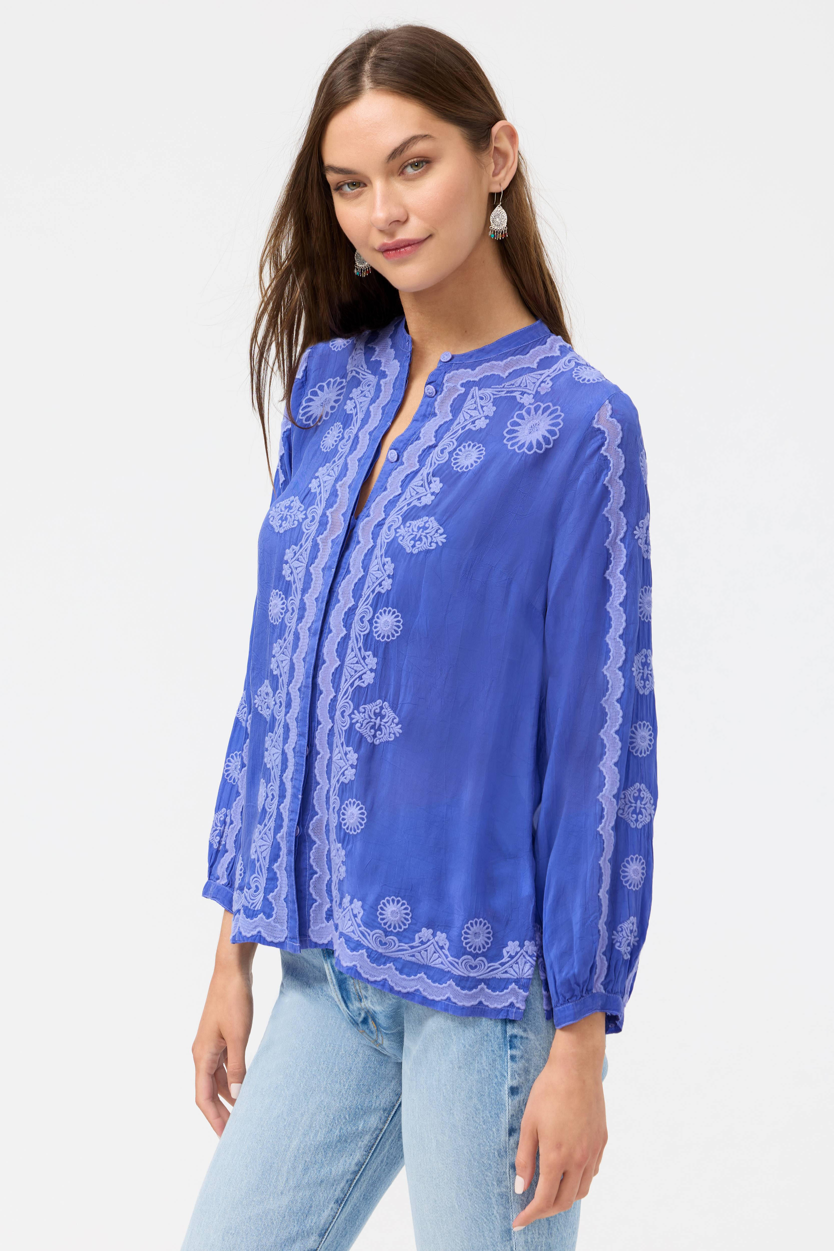 ENDORA NORMA BLOUSE
                                
                                    
       ... | Johnny Was