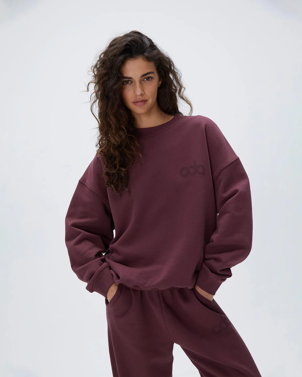 Performance Oversized Sweatshirt - Burgundy | Adanola UK