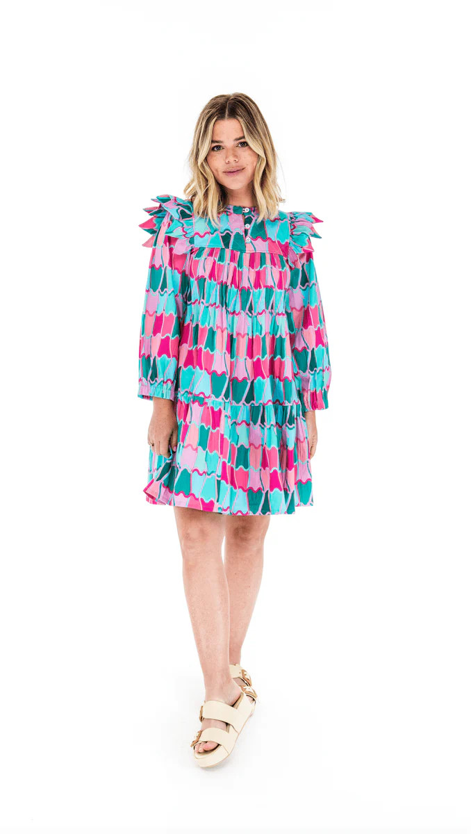 Womens Abstract Printed Dress | Briton Court | Briton Court