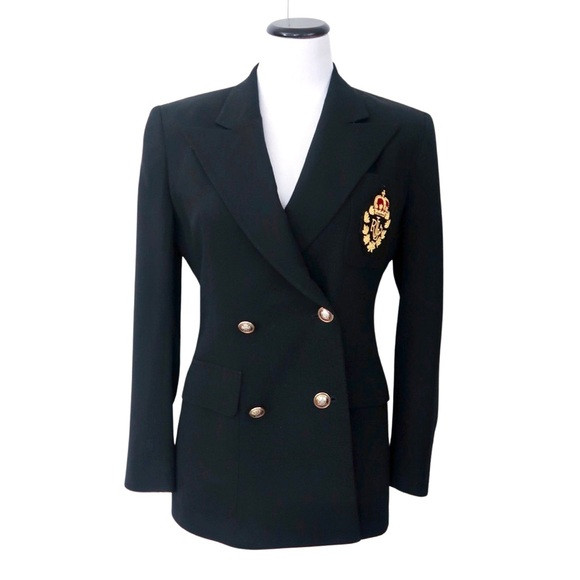 Vintage Ralph Lauren double-breasted crest blazer | Poshmark