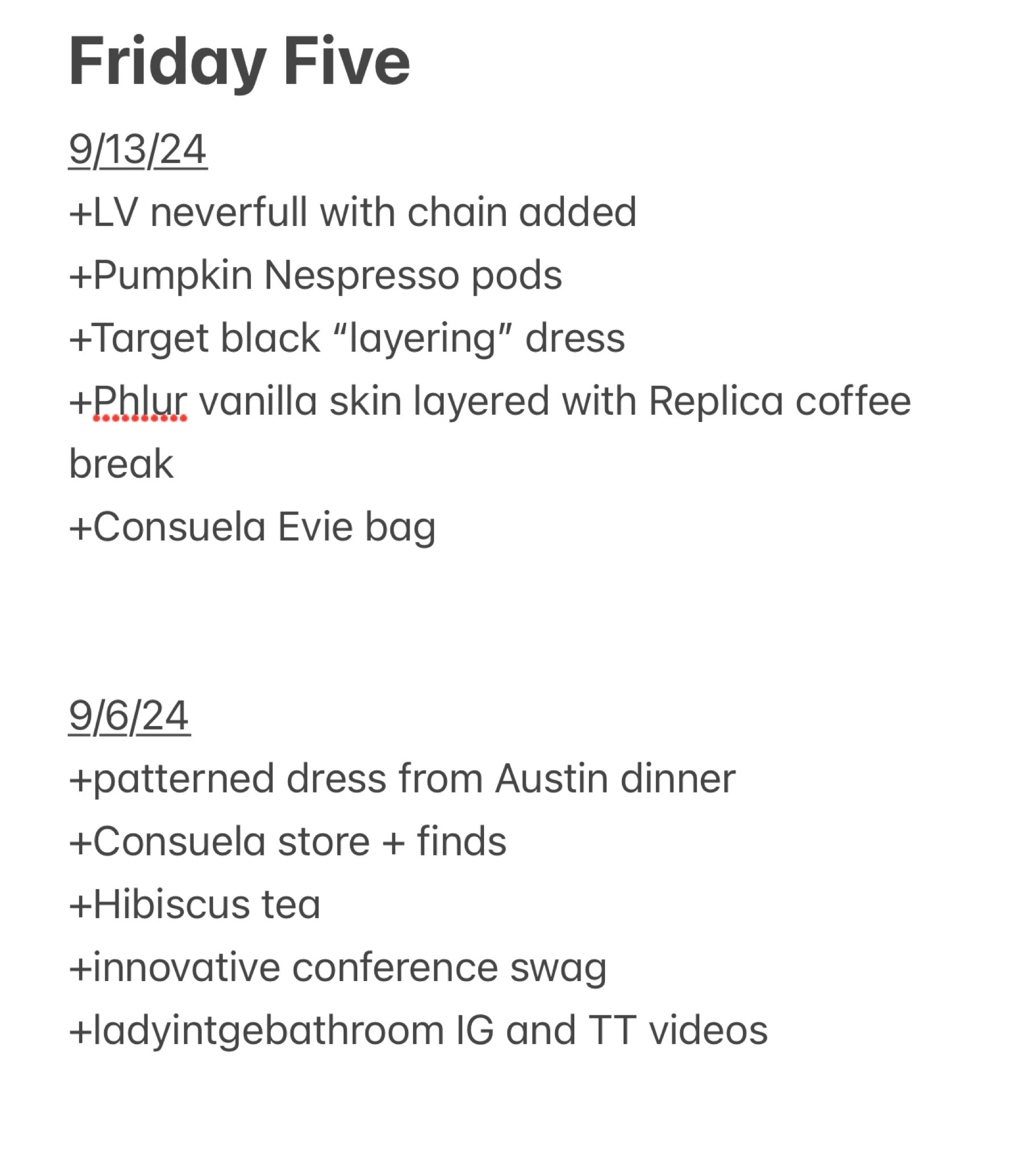 Two weeks of The Friday Five 

#LTKFindsUnder100 #LTKStyleTip #LTKFindsUnder50