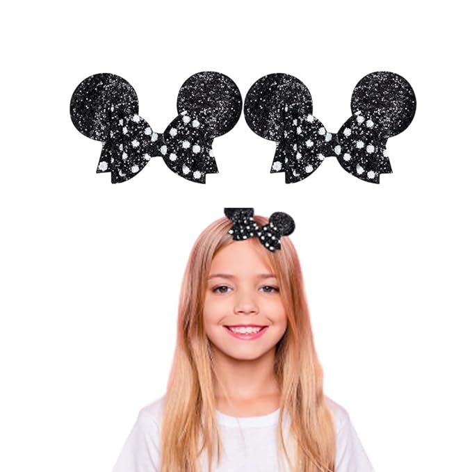 Curvitfid 2 Pairs Mouse Ears Hair Clip as Hair Accessories for Theme Park Costume Party Party Fav... | Amazon (US)