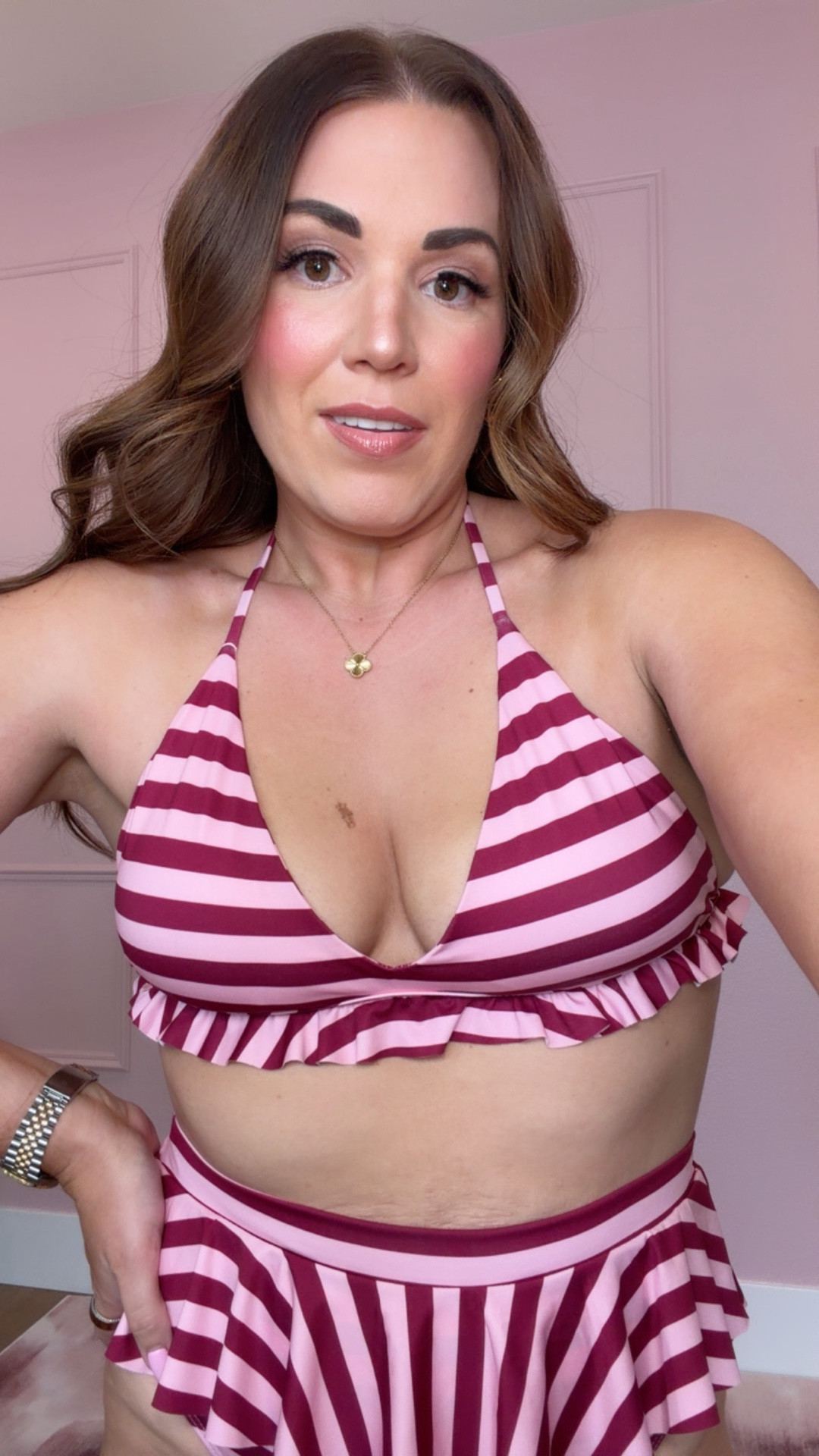curvy midsize swim bikini round up! wearing size large or 10 in all suits. blue/pink suit is from 93 Play Street 

#LTKMidsize #LTKSeasonal #LTKSwim