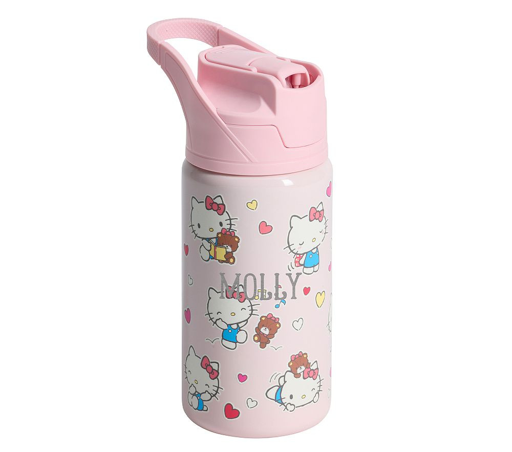 Hello Kitty\u00ae Hearts Glow-In-The-Dark Mackenzie Water Bottle | Pottery Barn Kids