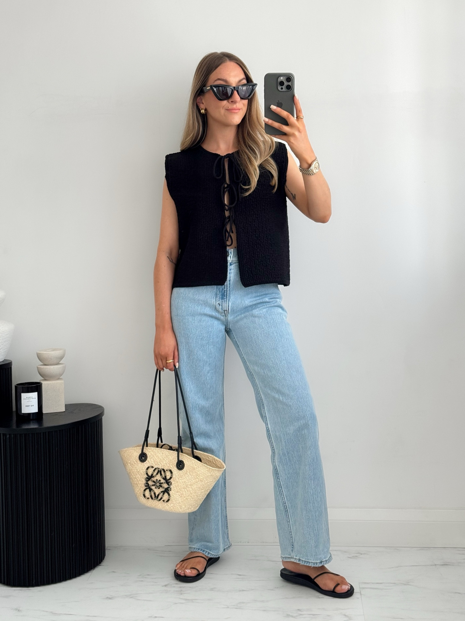 Tie fastening waistcoat & jeans for Spring.
Exact top is old Massimo Dutti.

#LTKsummer #LTKspring #LTKstyletip