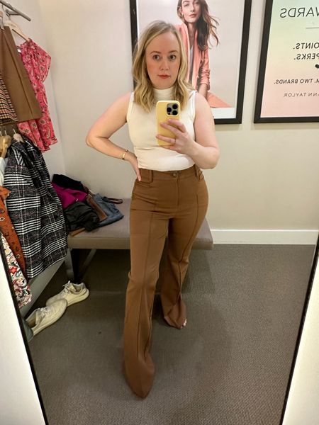 These flares were gorgeous but SO long. If you are 5’3” or shorter you are going to need a petite  