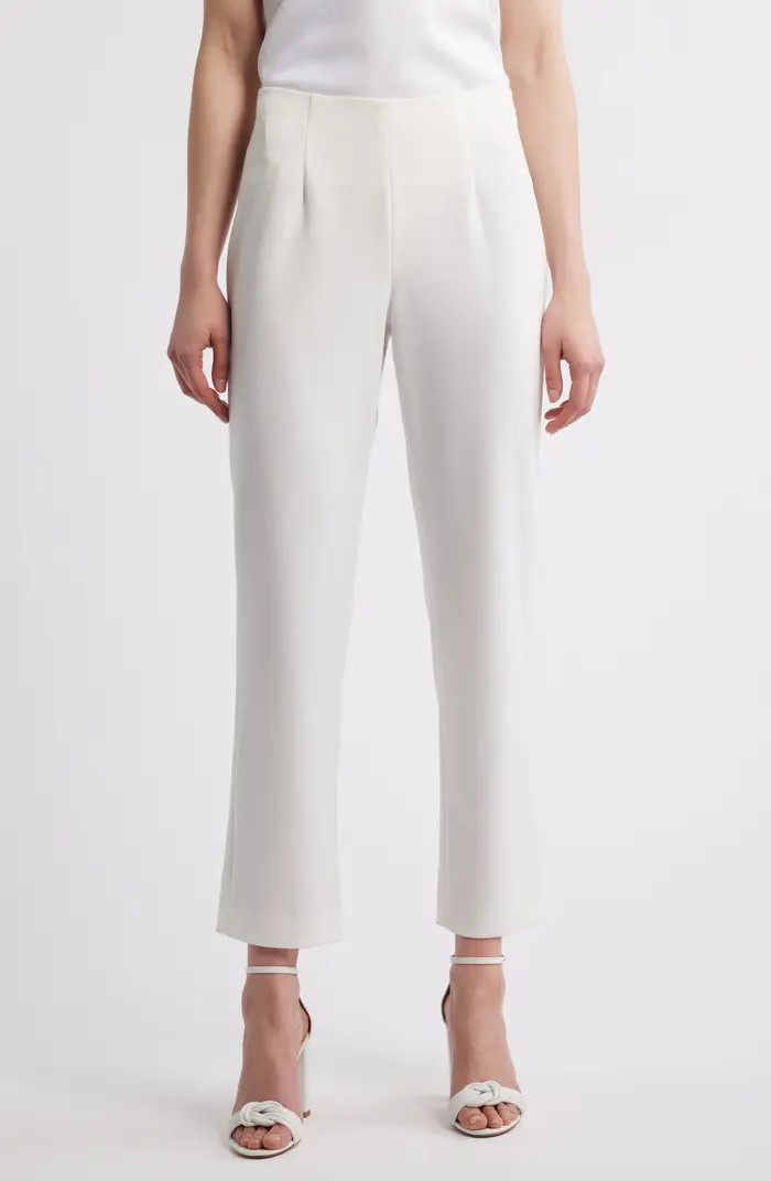 Ming Wang x Tanya Foster Deco Pintuck Crepe Pants | Nordstrom | Nordstrom