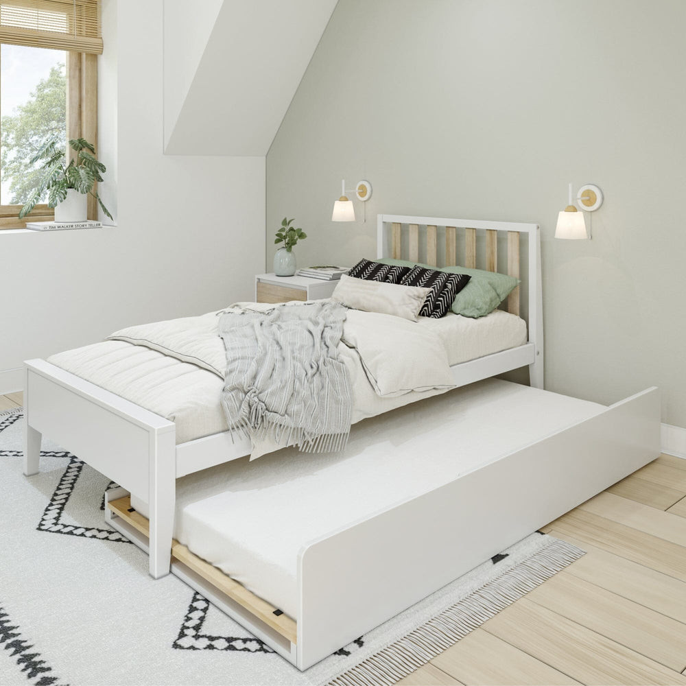 Scandinavian Twin Bed With Trundle | max & lily