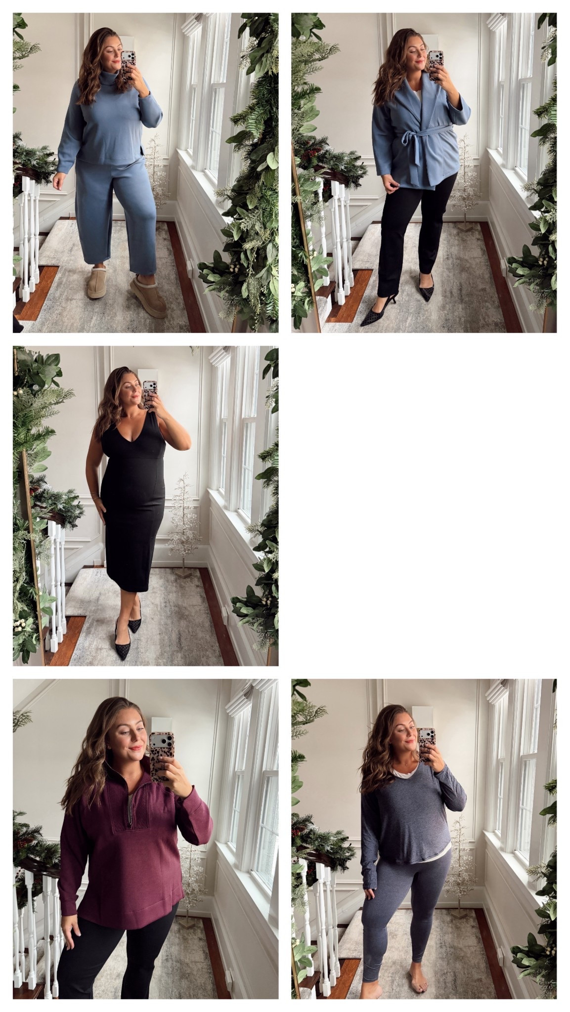 Wearing size 1X in tops, 2X in pants (sized up for the bump, but would normally wear 1X), and 2X in dress. Use CARALYN15 at @Spanx for 15% off + free shipping #SpanxPartner

#LTKMidsize #LTKWorkwear #LTKootd