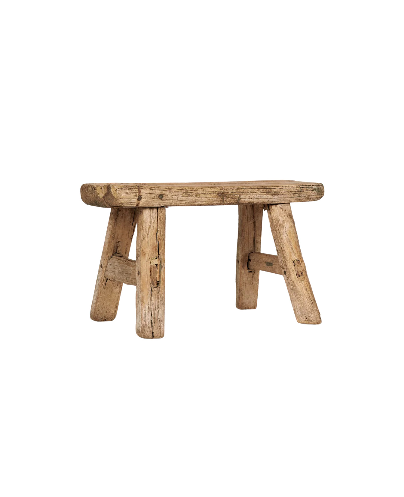 Vintage Mini Elm Wood Stool from China | Olive Ateliers