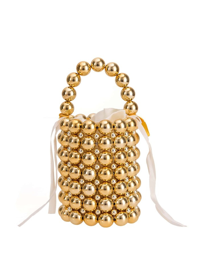 Mini Beaded Decor Bucket Bag With Inner Pouch | SHEIN