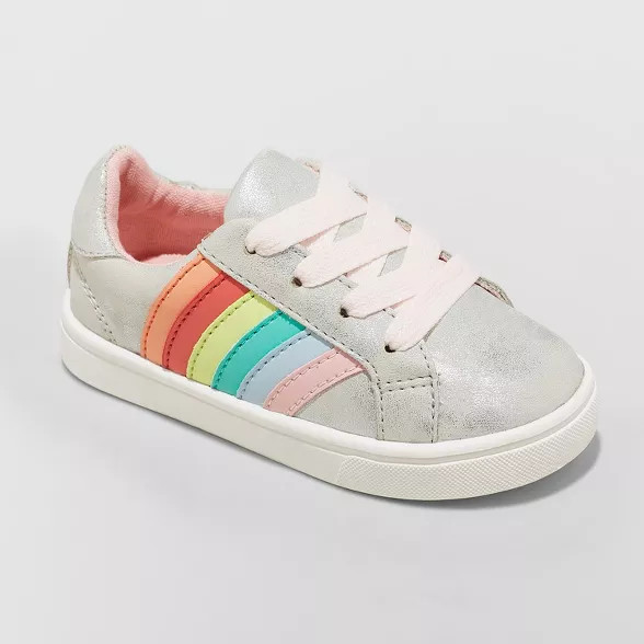 Toddler Girls' Alexandria Sneakers - Cat & Jack™ Silver | Target