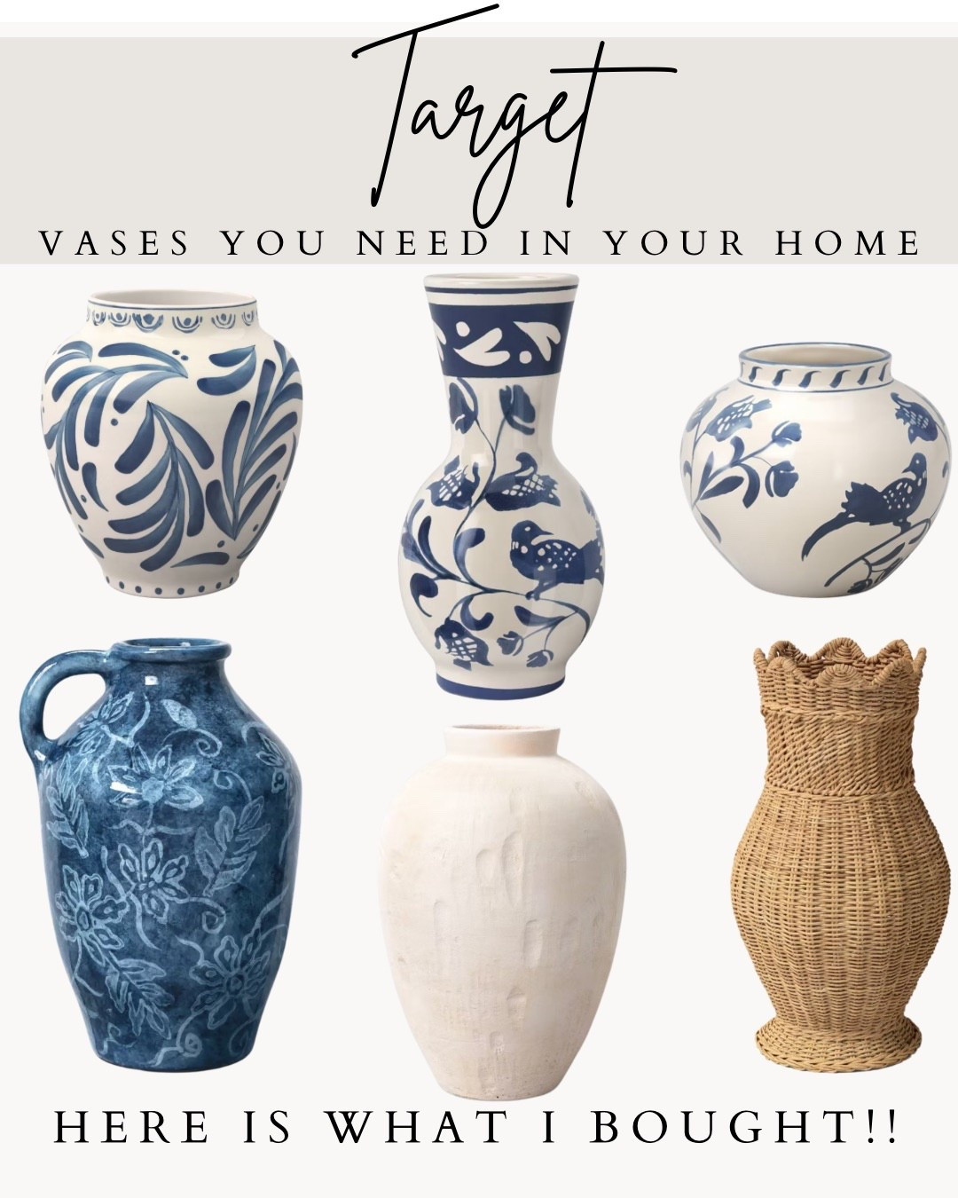 Target Vases That Look High-End

These Target finds are giving designer without the price tag 🤍
I’ve been loving mixing blue & white with warm textures for that effortless, elevated look

The kind of pieces you can move around your home and they always work ✨


#LTKSeasonal #LTKHome #LTKvlog