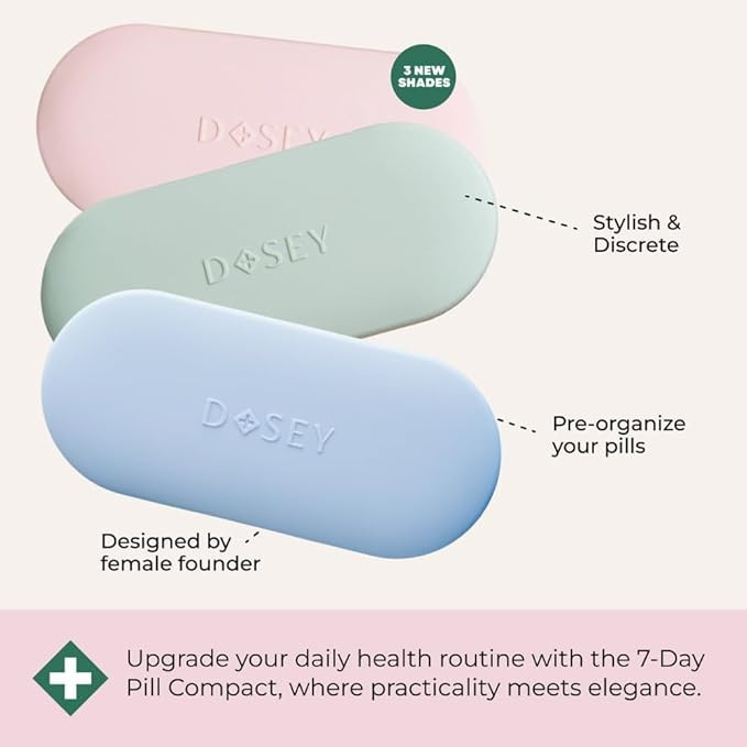 Dosey 7-Day Pill Organizer - Pill Case with 7 Pill Compartments for Medicine Storage & Protection... | Amazon (CA)