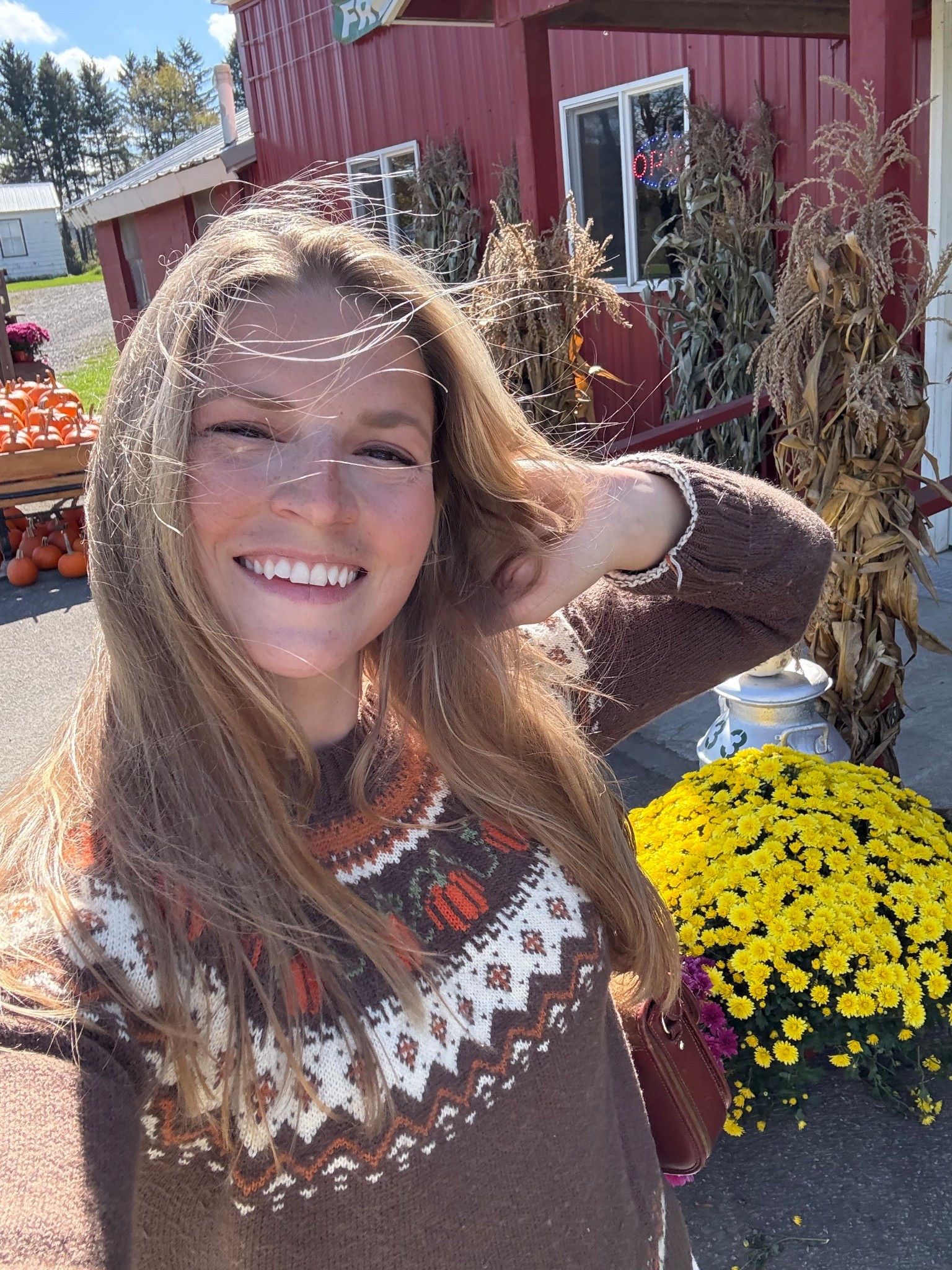 My favorite pumpkin sweater is currently on sale! Fits TTS 

Pumpkin patch, fall outfit, farm fit, seasonal sweater, fair isle, kjp, fall staple 

#LTKSeasonal #LTKHalloween #LTKSaleAlert