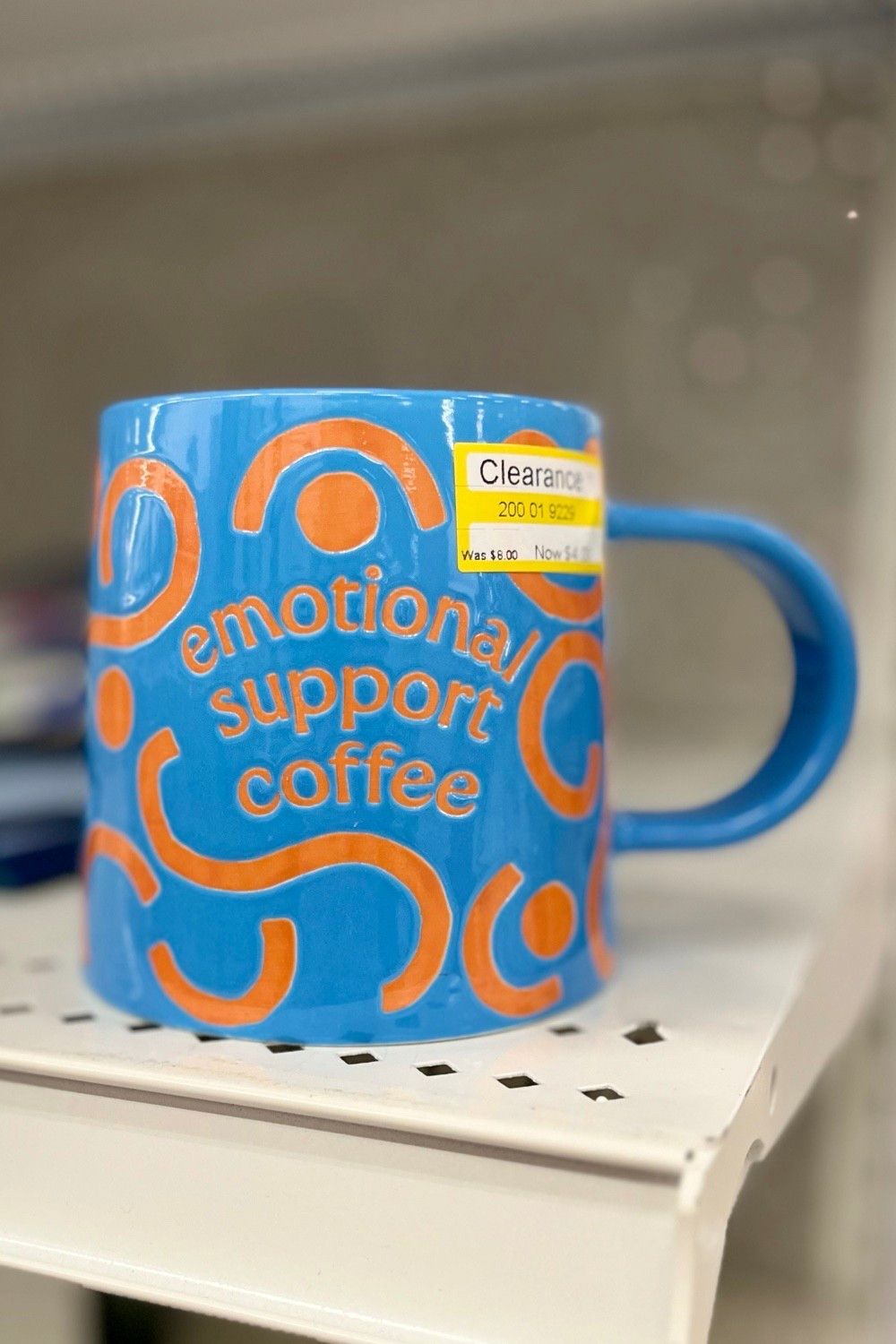 Emotional support coffee mug on clearance at Target. 

#LTKHome #LTKFindsUnder50 #LTKSaleAlert
