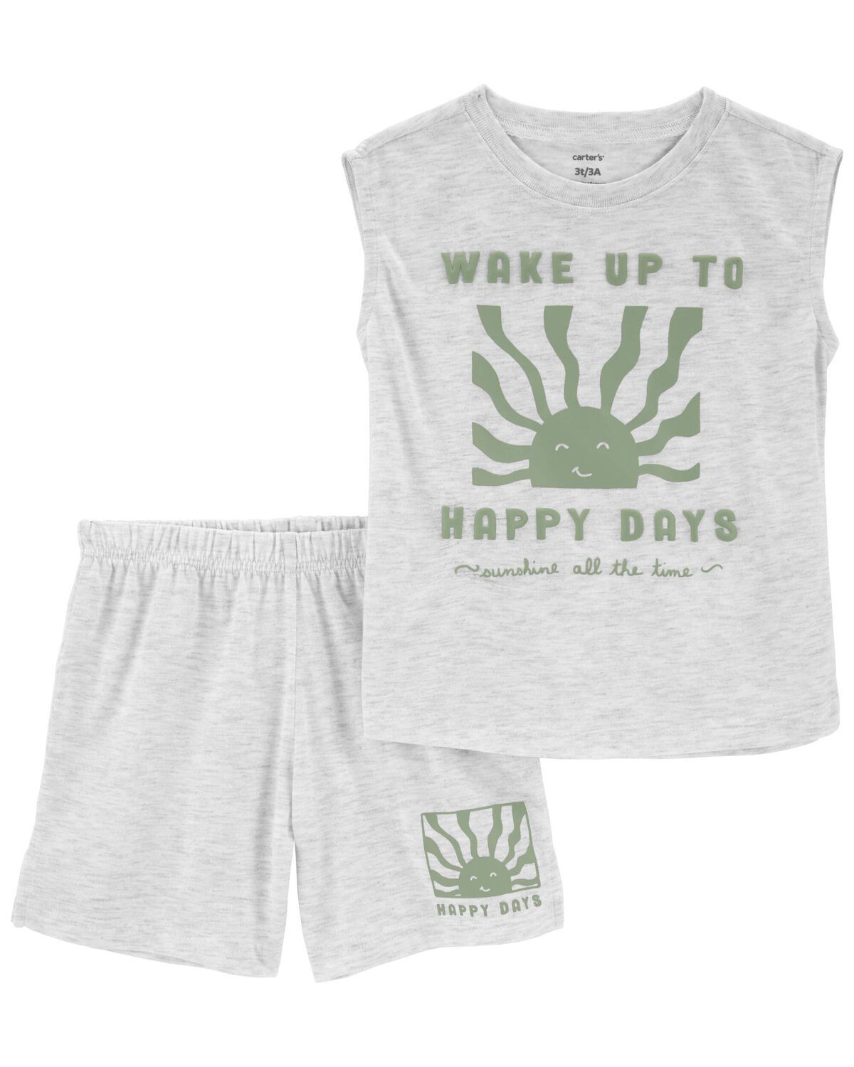 Heather Toddler 2-Piece Happy Day Loose Fit Pajama Set | carters.com | Carter's