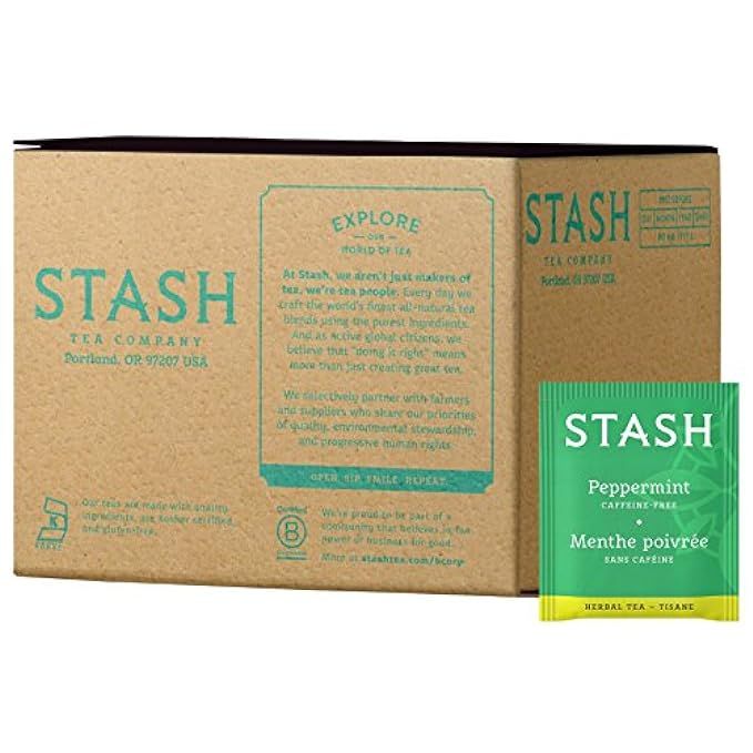 Stash Tea Peppermint Herbal Tea 100 Count Box of Tea Bags, Premium Herbal Tisane, Minty Refreshing H | Amazon (US)