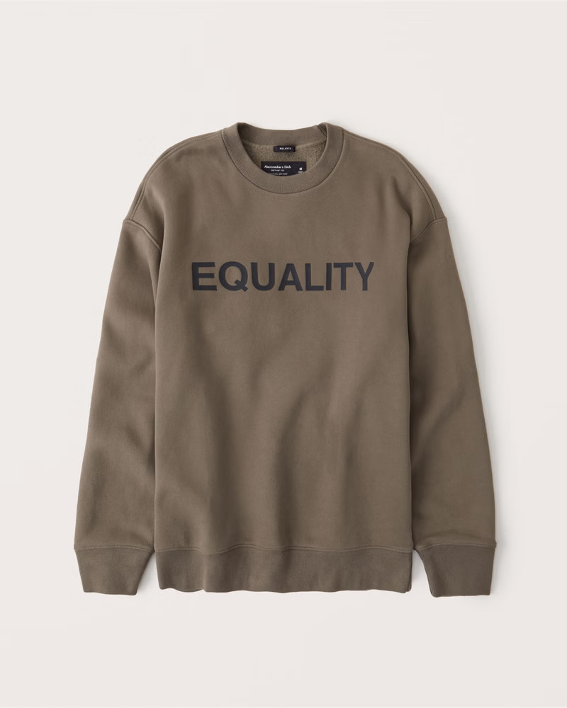 For Justice Relaxed Fit Crew Sweatshirt | Abercrombie & Fitch (US)