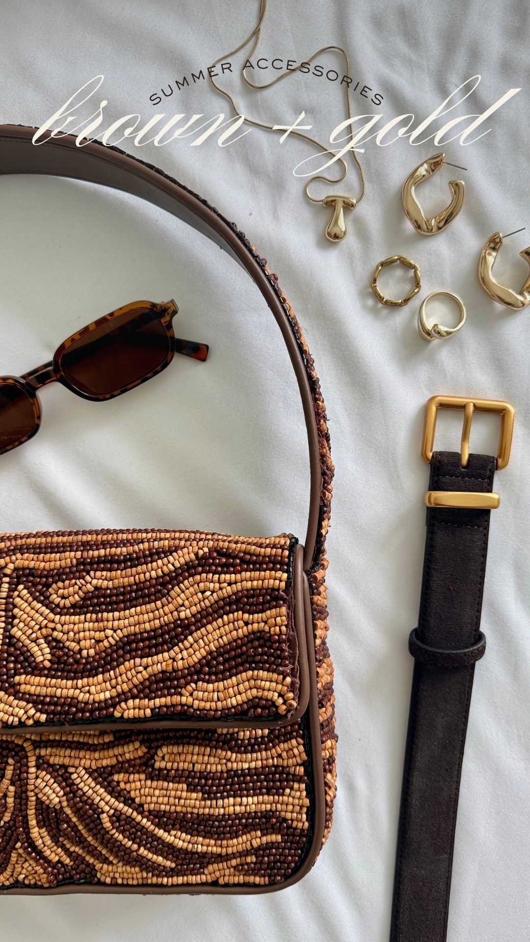 Brown + Gold is this summer’s classic color combination that elevates any outfit and makes you look so put together! 🤎 #summeraccessories #accessories #bags 

#LTKStyleTip #LTKBeauty #LTKSeasonal
