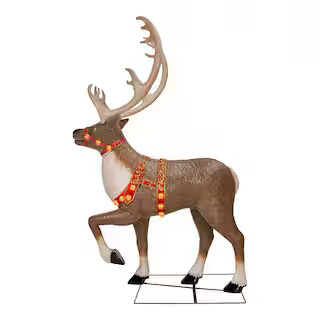 Home Accents Holiday 8.5 ft. Giant -Sized LED Towering Reindeer Holiday Yard Decoration 24SV24393... | The Home Depot
