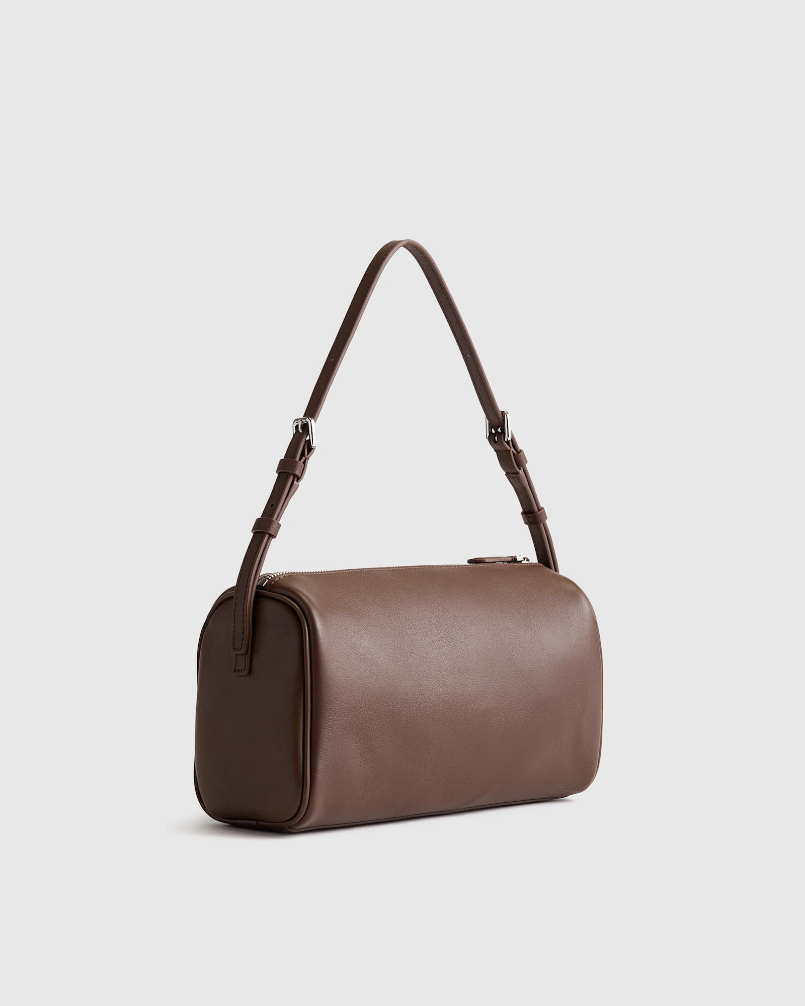 Italian Leather Mini Barrel Shoulder Bag | Quince