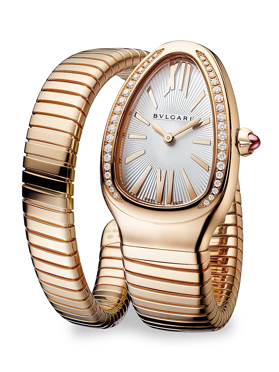 Women's Serpenti Rose Gold & Diamond Single Twist Watch | Saks Fifth Avenue