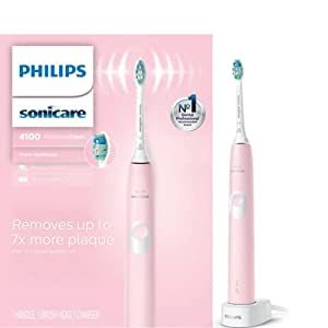 Philips Sonicare ProtectiveClean 4100 Electric Rechargeable Toothbrush, Plaque Control, Pastel Pi... | Amazon (US)