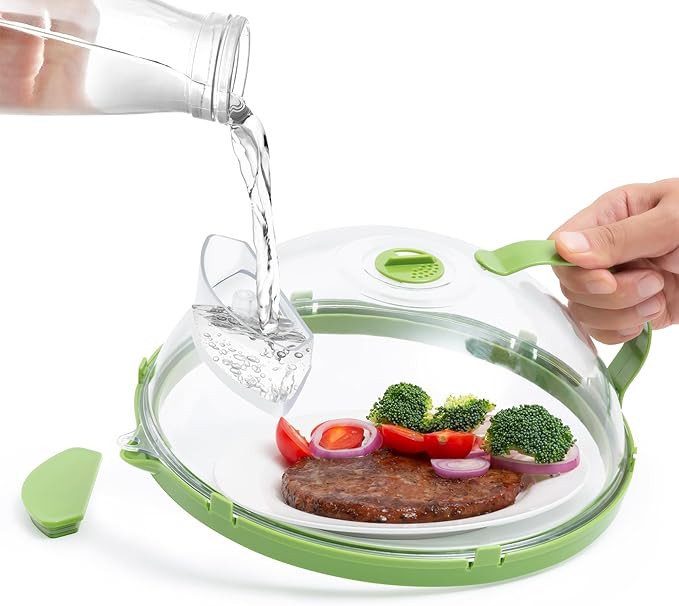 Microwave Cover for Food,10" Upgraded Transparent Microwave Splatter Cover with Heat-Resistant Ha... | Amazon (US)