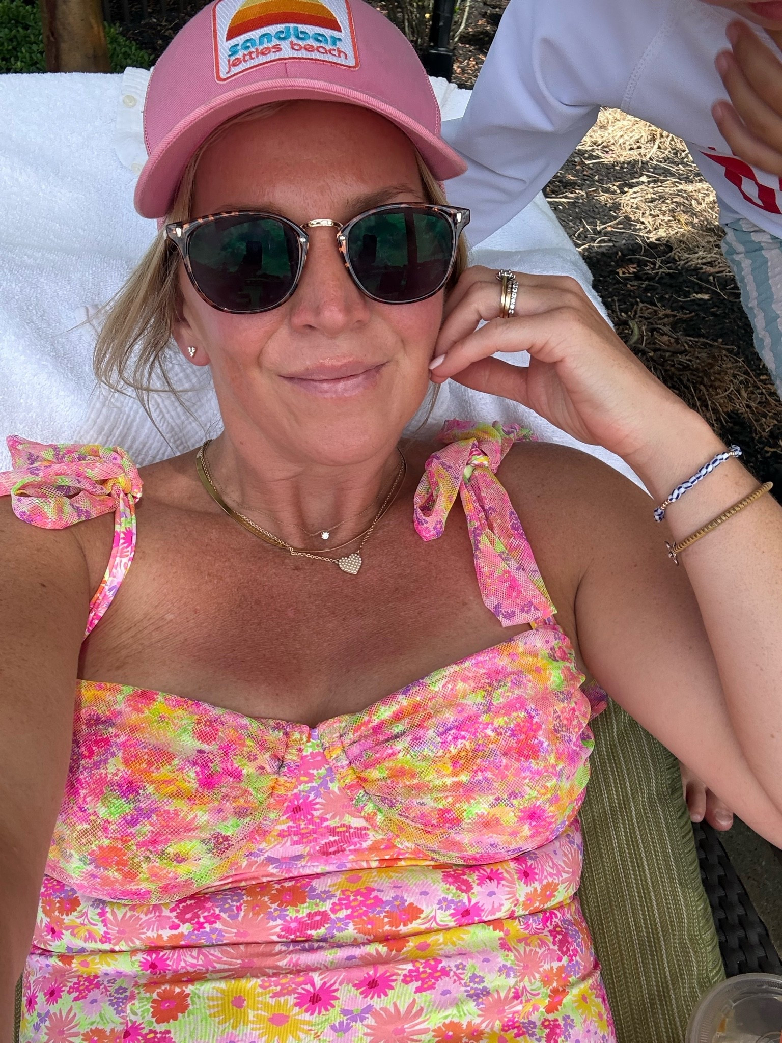 Loving this swim suit from @Beach Riot it has the most fun colors and pattern! I went up to a size large for chest coverage but a medium would babe also fit.

#LTKdayinmylife #LTKPetite #LTKOver40