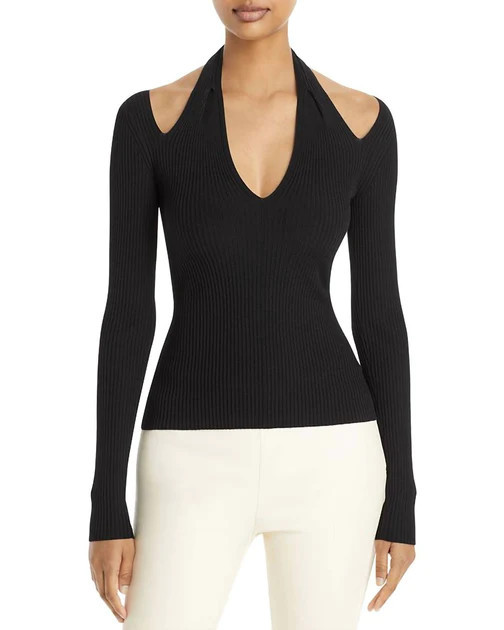 Jackson Cold Shoulder Top In Black | Shop Simon