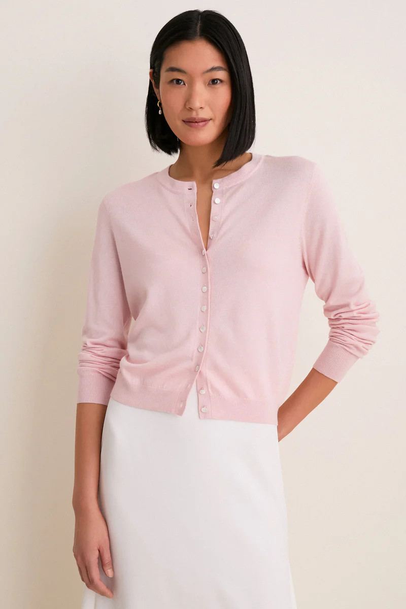 Blush Cashmere Silk Spencer Cardigan | Tuckernuck (US)