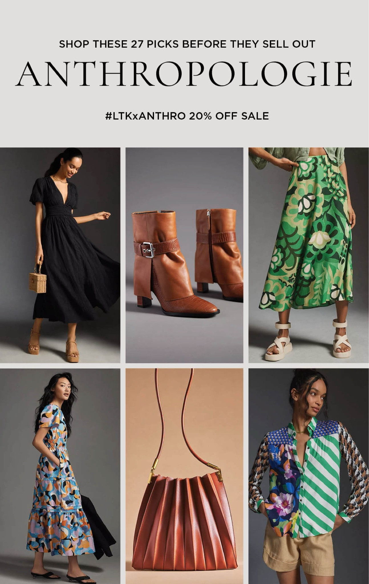 Run, don’t walk to these Anthropologie sale picks. 20% off this little black sundress for summer, leather gold over boots, colorful green skirt, pleated purse, and more all at Anthro. #LTKxAnthro 

#LTKFind #LTKxAnthro #LTKsalealert
