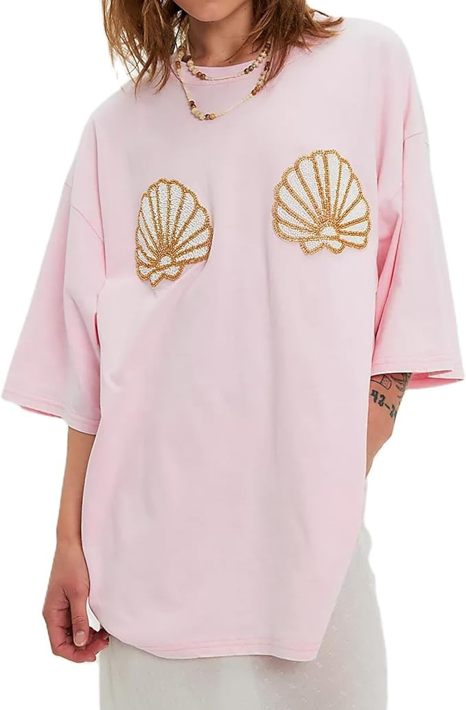 Womens Oversized Vintage Flower Graphic Tees Tops Y2k California Aesthetic Baggy T-Shirts Fruit C... | Amazon (US)