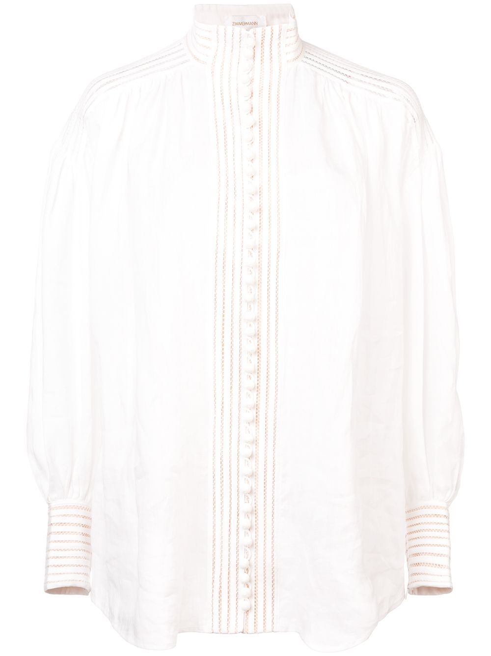 Zimmermann high neck shirt - White | FarFetch US