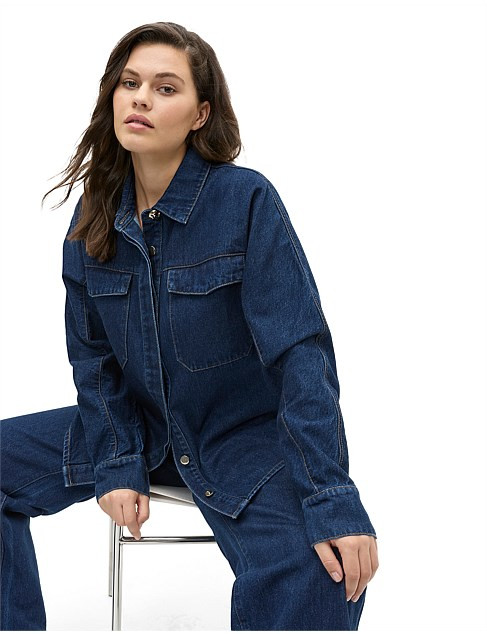 DENIM YOKE DETAIL SHIRT | David Jones (Australia & New Zealand)