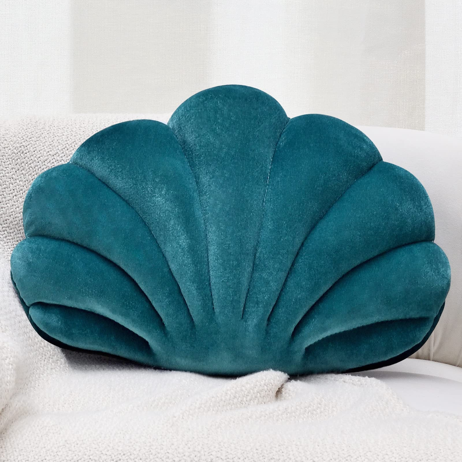 Sioloc Shell Pillows,Seashell Shaped Throw Pillows Soft Velvet Insert Decorative Pillows for Bed ... | Amazon (US)