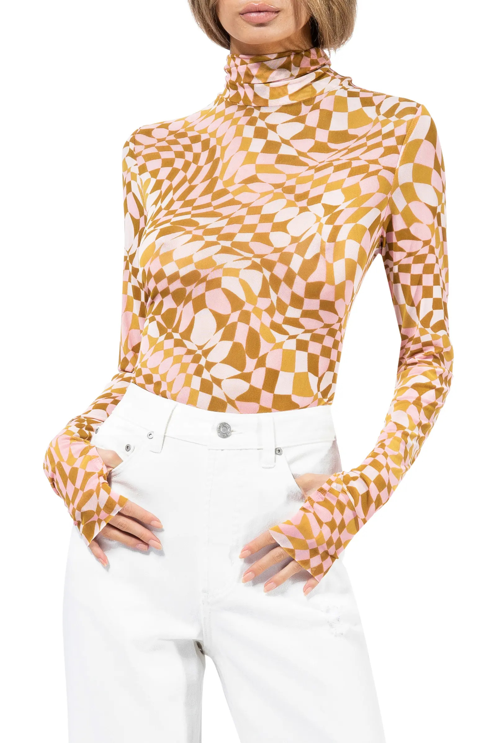 AFRM Zadie Power Mesh Turtleneck | Nordstrom | Nordstrom