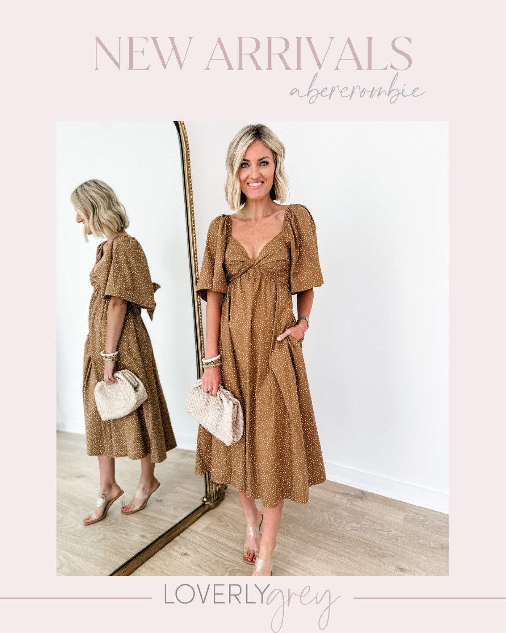 knee length dresses for ladies Noelle Twist Front Pleated Midi Dress main image 0