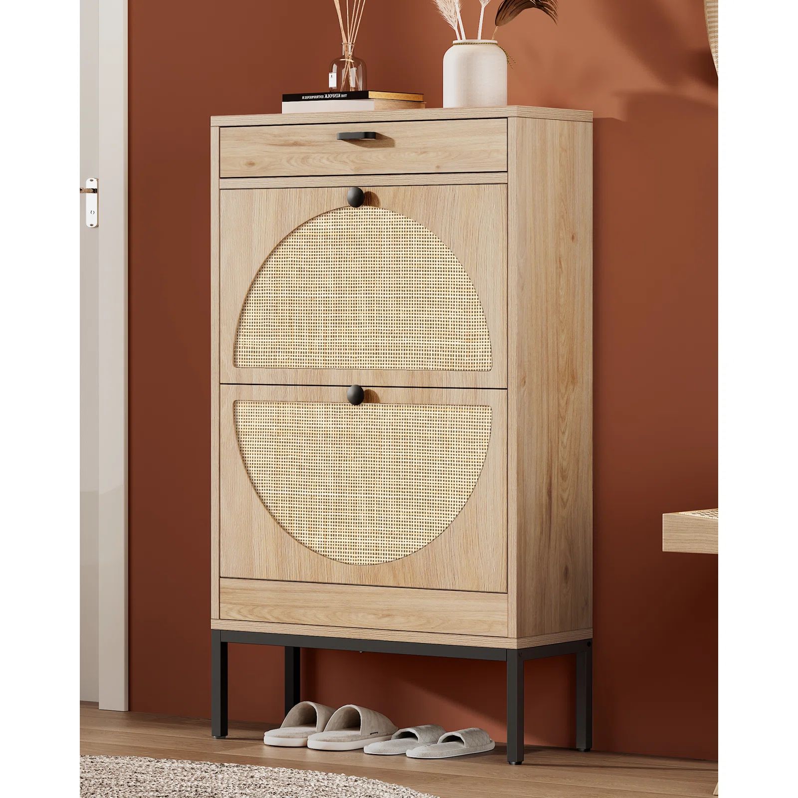 Bay Isle Home Boho Natural Rattan Shoe Storage Cabinet & Reviews | Wayfair | Wayfair North America