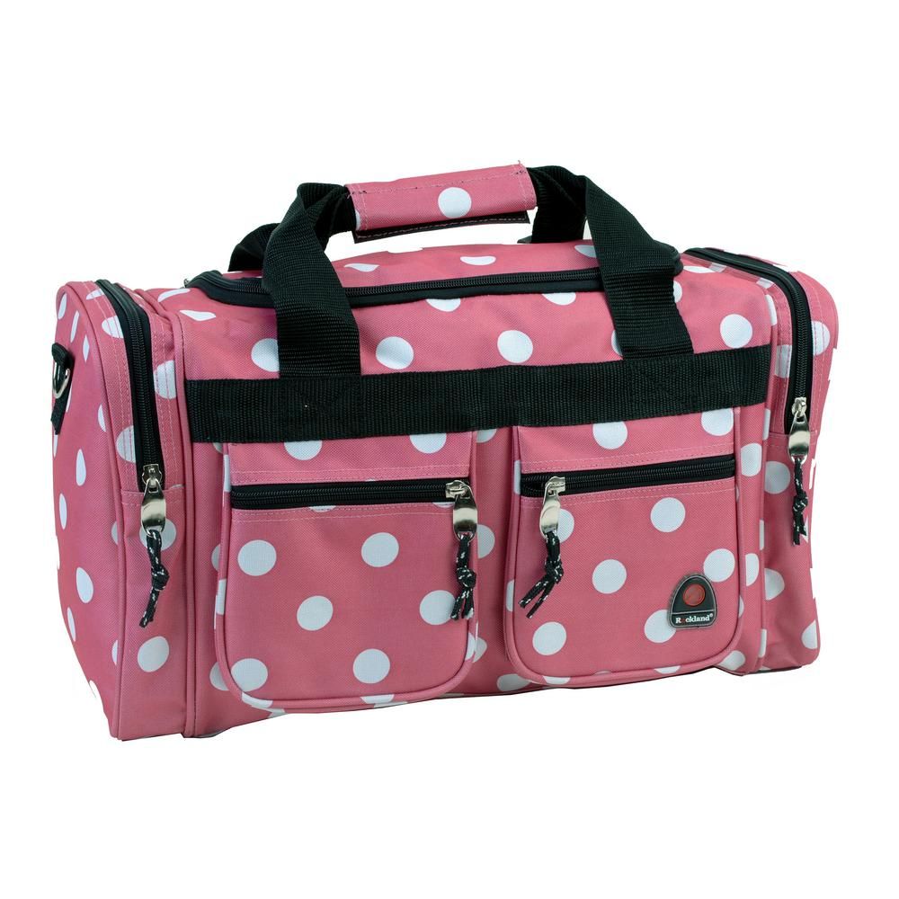 Rockland Freestyle 19 in. Tote Bag, Pink dot, Pinkdot | The Home Depot