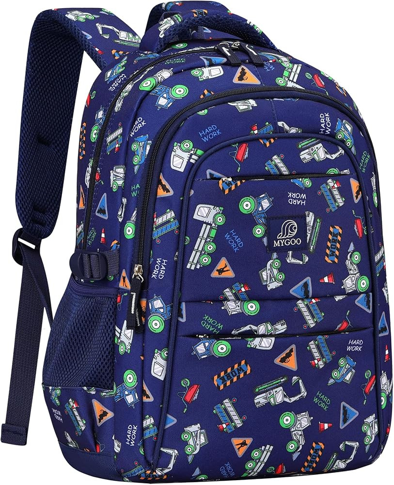 Boys Educational Backpack | Euclid Collection School Bookbag | 17 inch Height 24L | Truck Blue | Amazon (US)