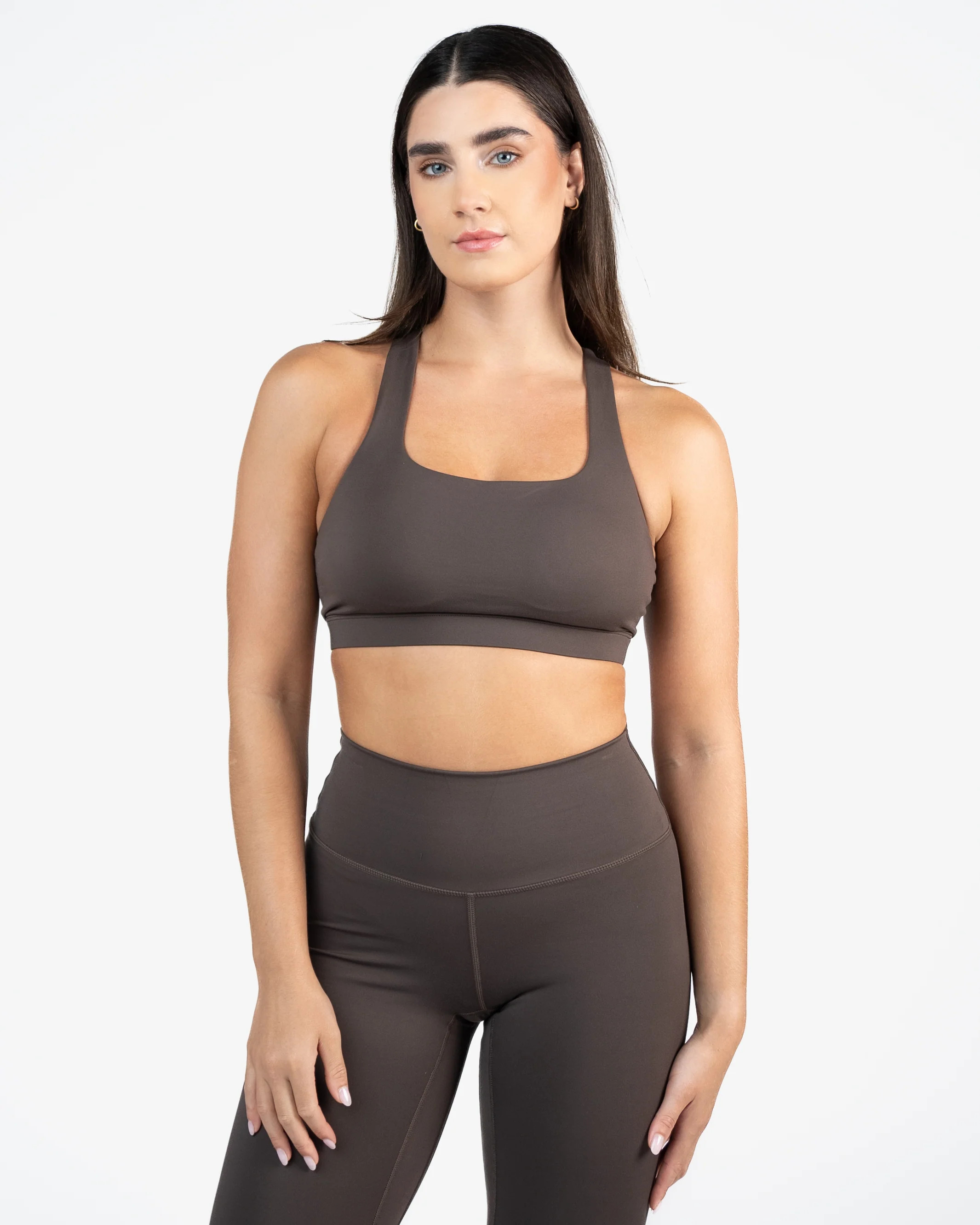 Square Neck Bra - Espresso | Senita Athletics