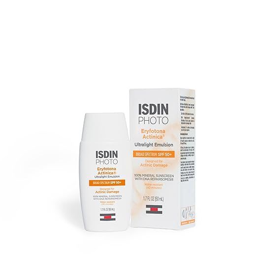 ISDIN Eryfotona Actinica Zinc Oxide and 100% Mineral Sunscreen Broad Spectrum SPF 50+, No White C... | Amazon (US)