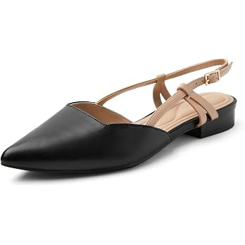 Arromic Slingback Flats for Women Pointed Toe Women's Flats Square Topline Slip On for Fashion Dr... | Amazon (US)