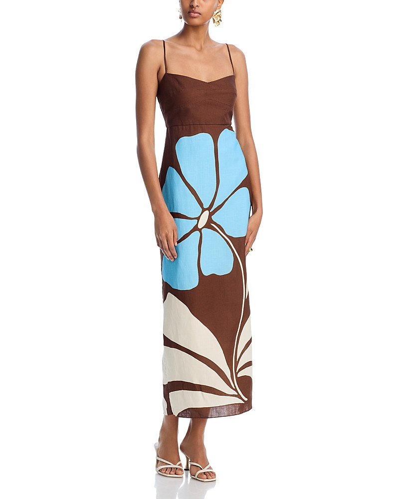 Cala de la Cruz Linen Paloma Floral Graphic Dress - Exclusive | Bloomingdale's (US)