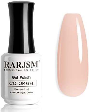 RARJSM Milky Rose Gel Nail Polish LED UV Gel Soak Off Clear Nude Pink French Manicure Light Pink ... | Amazon (US)